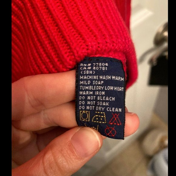 Vintage Tommy‎ Hilfiger Red Sweater Men’s M - Picture 6 of 6